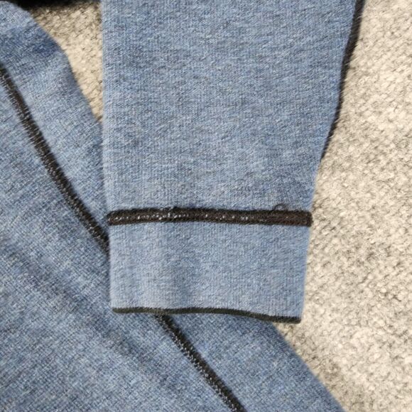 Tommy Bahama Sweater Mens Large Blue Black Flipsider 1/2 Zip Reversible Pullover - Picture 5 of 16